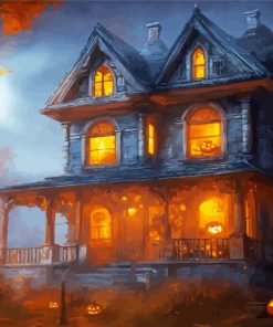 Aesthetic Haunted House Paint By Number