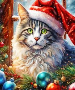 Christmas Cat Paint By Number