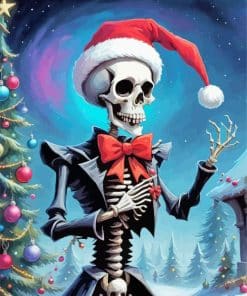 Christmas Skeleton Paint By Number