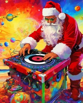 Cool Dj Santa Paint By Number