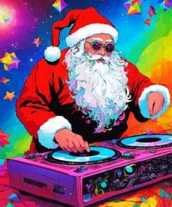 Dj Santa Claus Paint By Number