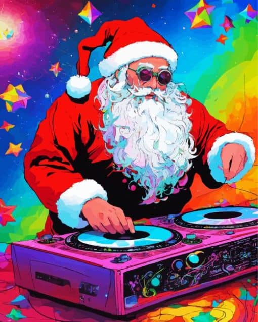 Dj Santa Claus Paint By Number