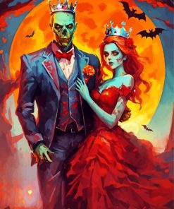 Halloween Ghouls Couple Paint By Number