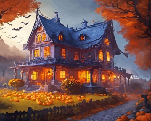 Haunted House Paint By Number