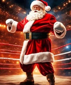 Santa Is Ready To Fight Paint By Number