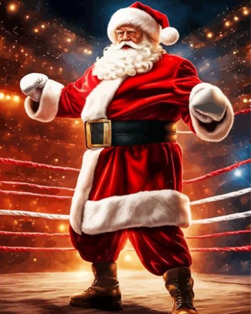 Santa Is Ready To Fight Paint By Number