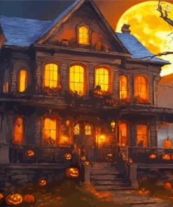 Scary Haunted House Paint By Number