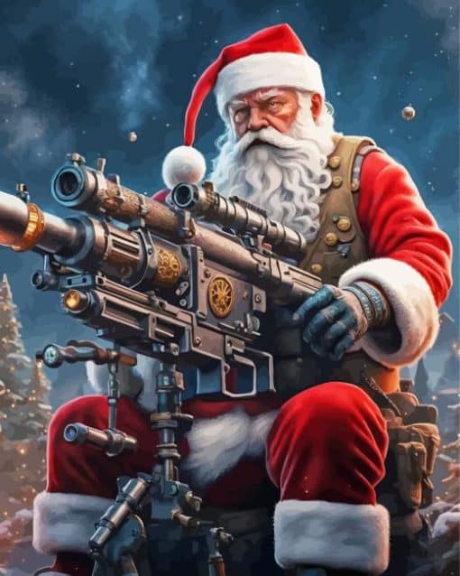 Warrior Santa Paint By Number