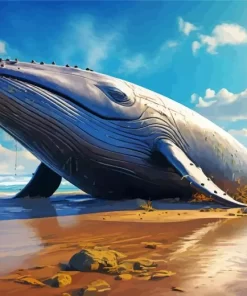 Beachside Whale paint by number