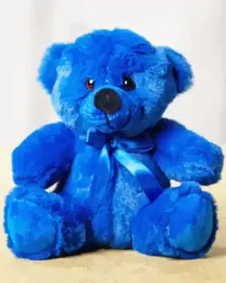 Blue teddy bear paint by numbers