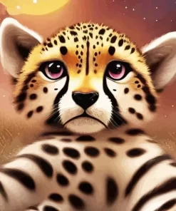 Cheetah Cub Paint by Number