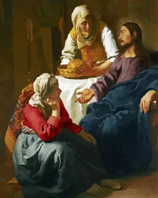 Christ in The House of Martha and Mary Paint by Number