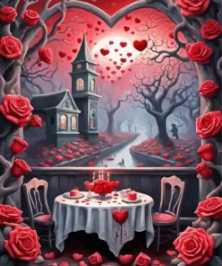 Creepy Valentines Day paint by number