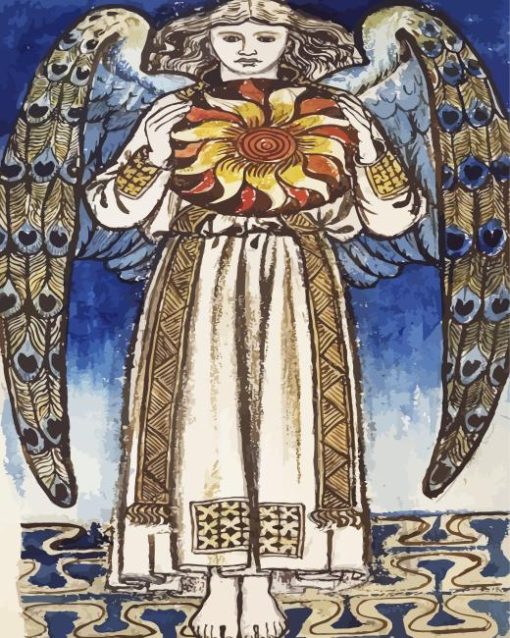 Day Angel Holding a Sun Paint by Number