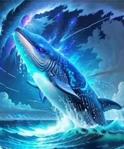 Fantasy whale paint by numbers