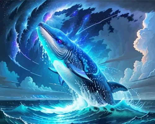 Fantasy whale paint by numbers