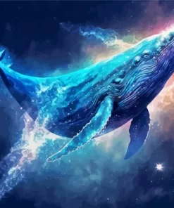 Galaxy whale paint by number