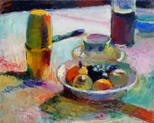 Fruit and Coffeepot Paint by Number