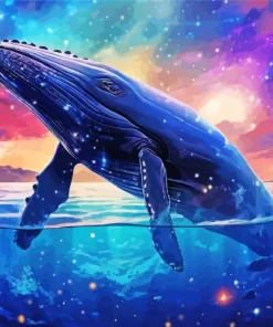 Magical Galaxy whale paint by number