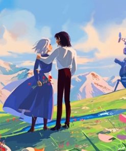 Howls Moving Castle Art Paint by Number