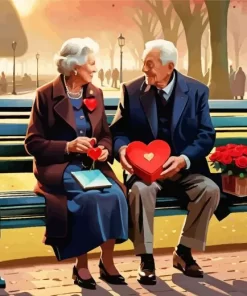 Old Couple In Valentine