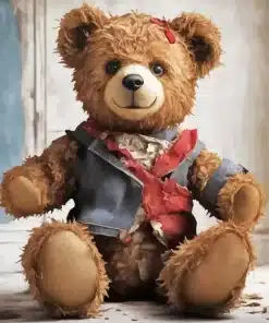 Old teddy bear paint by number