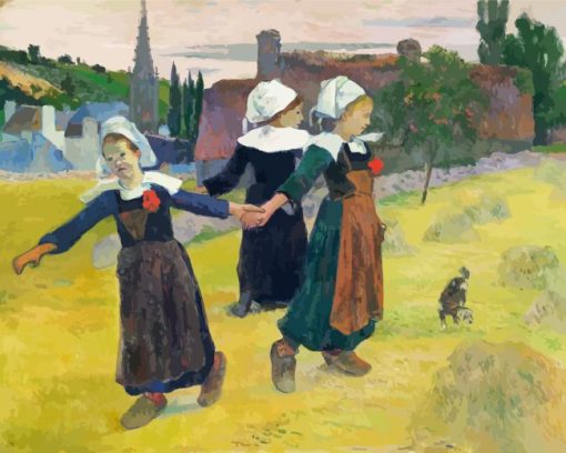 Breton Girls Dancing Pont Aven Paint by Number
