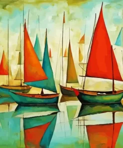 Sailboats Art paint by numbers