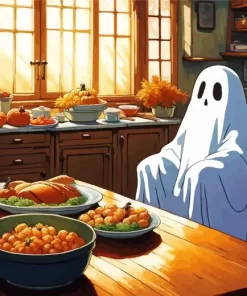 Thanksgiving Ghosting Paint by Number