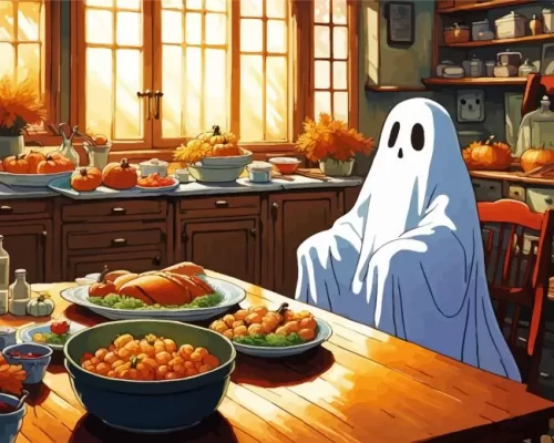 Thanksgiving Ghosting Paint by Number