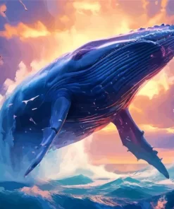 The Blue Whale paint by number