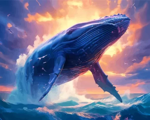 The Blue Whale paint by number