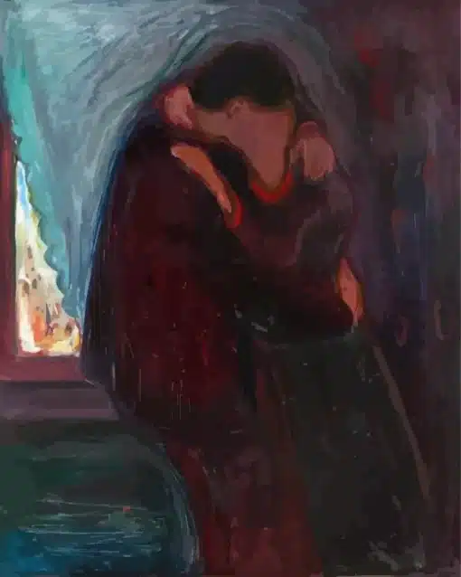 The Kiss by Edvard Munch Paint by Number