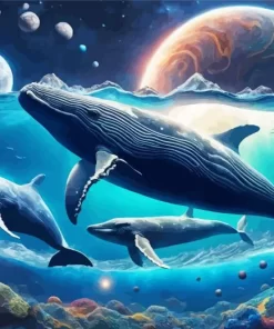 Three whales paint by number