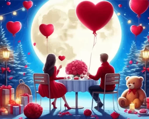 Valentine date paint by number