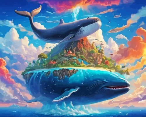 Whales Island paint by numbers