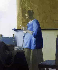 Woman Reading a Letter Paint by Number