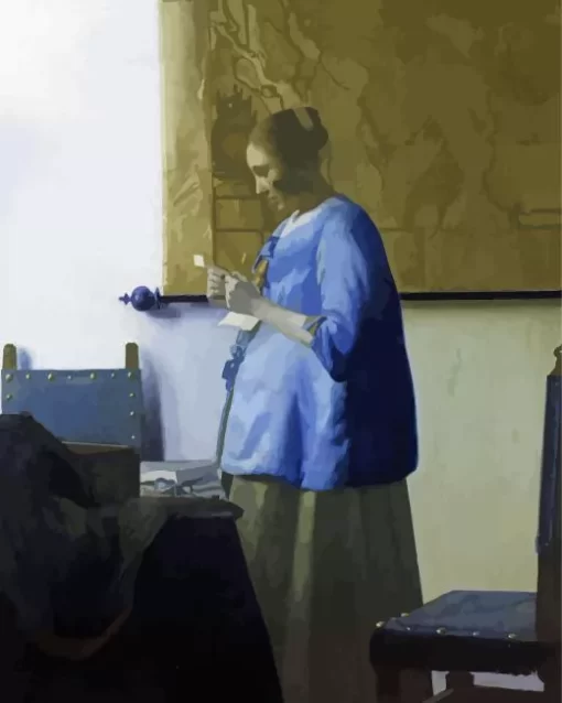 Woman Reading a Letter Paint by Number