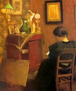 Woman Reading Paint by Number