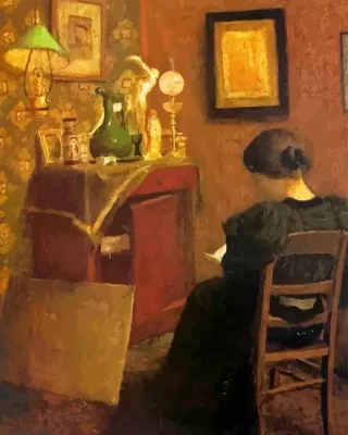 Woman Reading Paint by Number