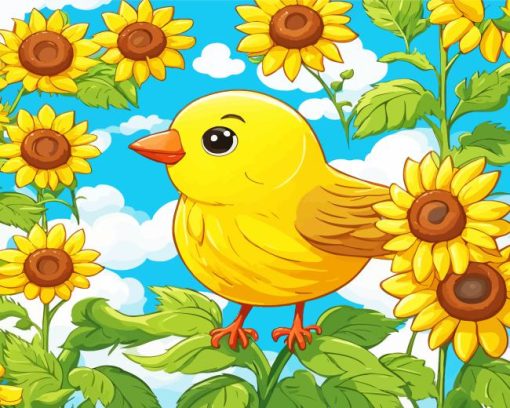 Yellow Bird Paint by Number