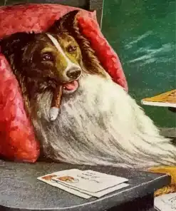 A Bachelors Dog Paint by Number