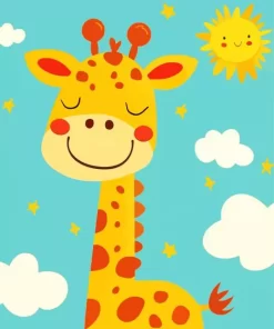 Adorable Giraffe Paint by Number