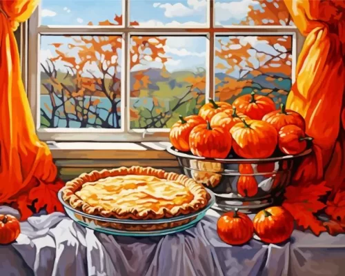 Aesthetic Thanksgiving Art Paint by Number