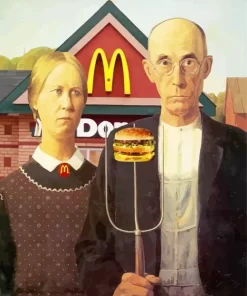 American Gothic McDonalds Paint by Number