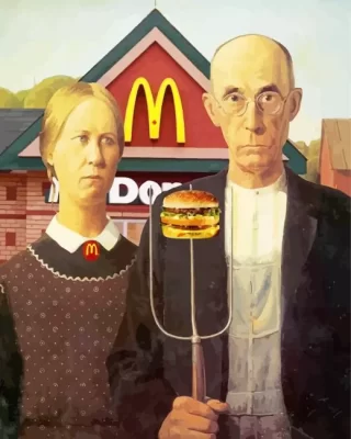 American Gothic McDonalds Paint by Number