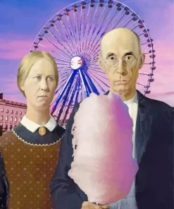 American Gothic Couple Paint by Number