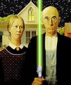 American Gothic Star Wars Paint by Number