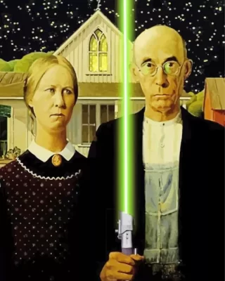 American Gothic Star Wars Paint by Number