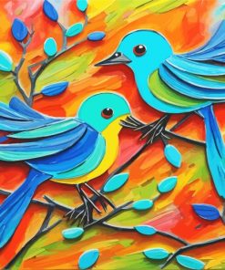 Blue Birds Paint by Number